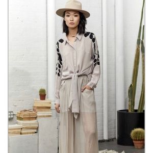 Laura Siegel Ink Blot Button Up Dress M